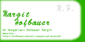 margit hofbauer business card
